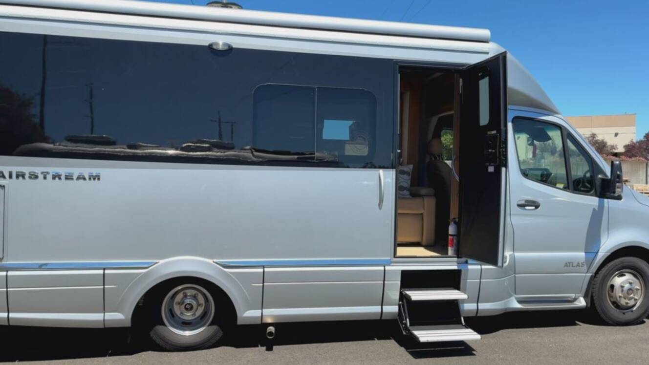 A photo of this 2023 Airstream Atlas Tommy Bahama Edition, E1 Package