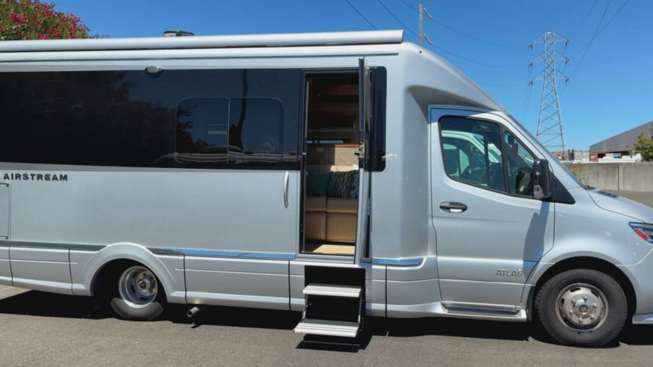 A photo of this 2023 Airstream Atlas Tommy Bahama Edition, E1 Package