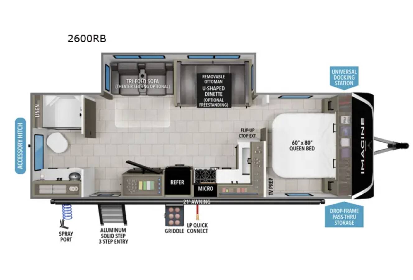 A photo of this 2022 Grand Design IMAGINE 2600RB