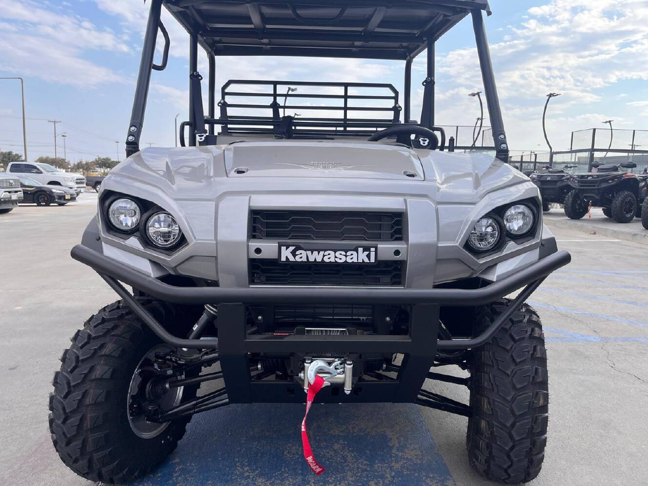 A photo of this 2026 Kawasaki MULE PROFXT 1000 LE Ranch Edition Metallic Phantom Silv
