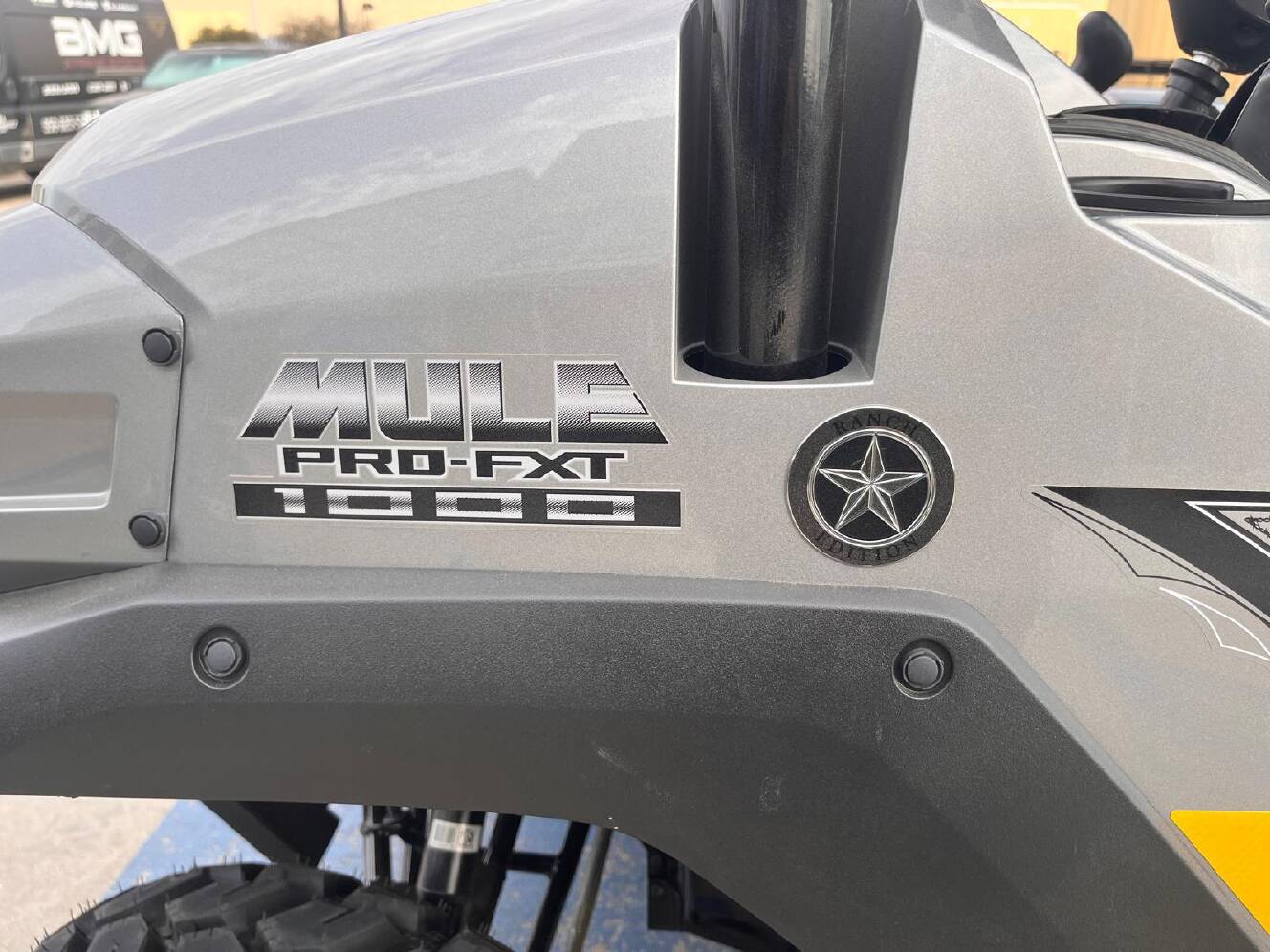 A photo of this 2026 Kawasaki MULE PROFXT 1000 LE Ranch Edition Metallic Phantom Silv