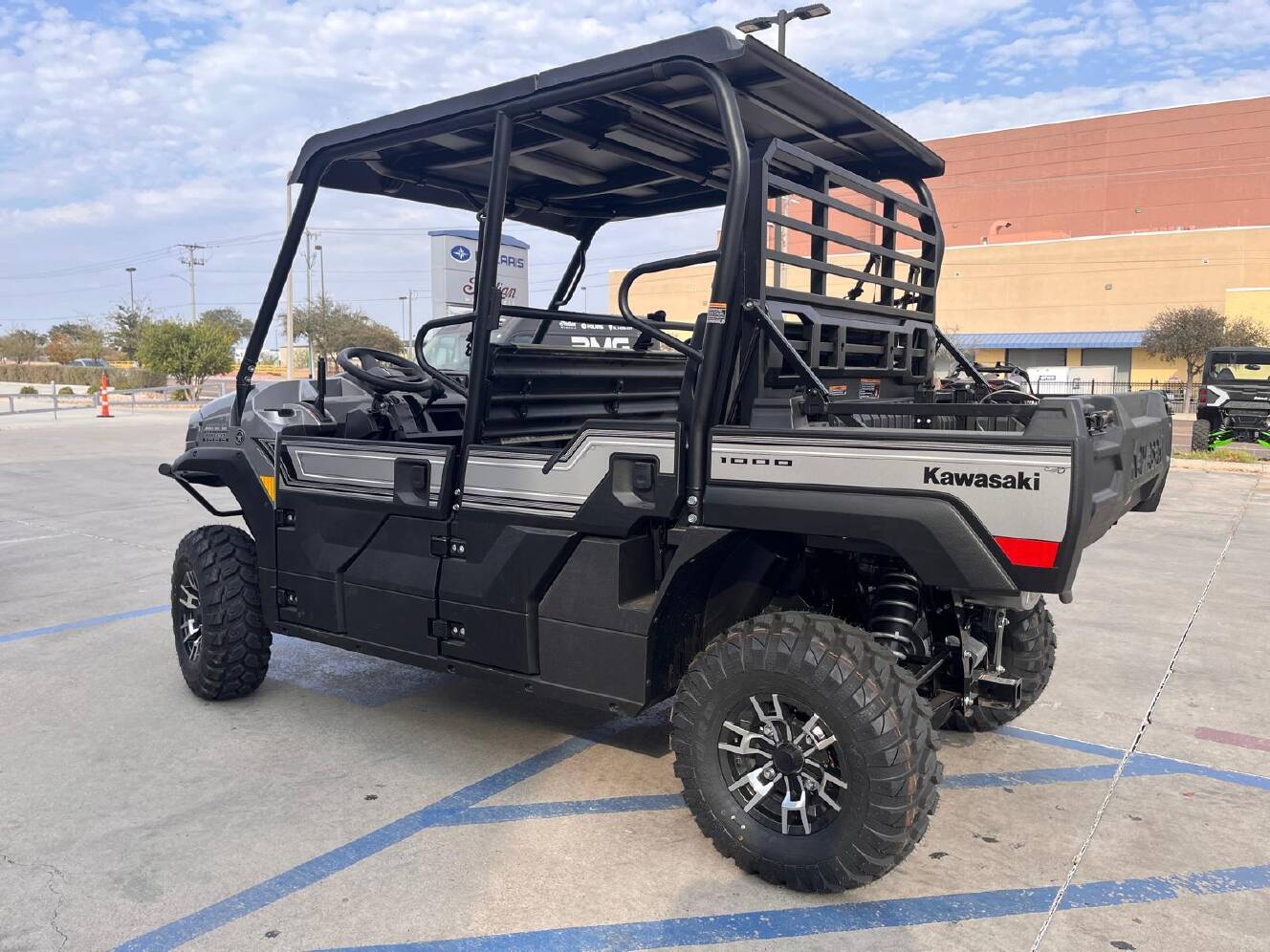 A photo of this 2026 Kawasaki MULE PROFXT 1000 LE Ranch Edition Metallic Phantom Silv