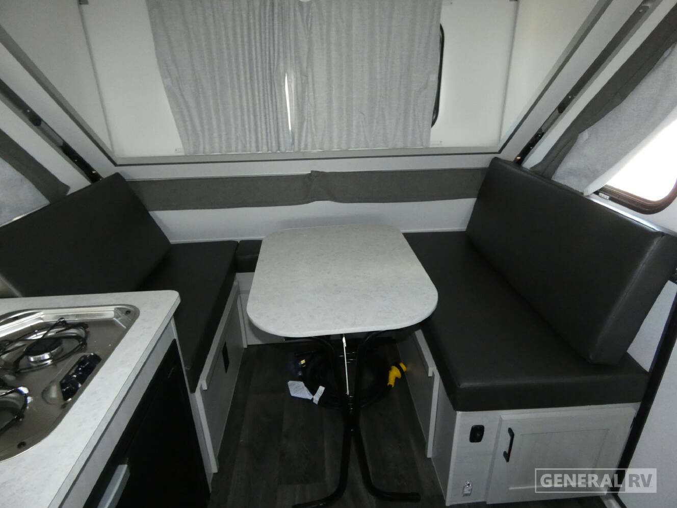 A photo of this 2026 Aliner CLASSIC Rear Sofa