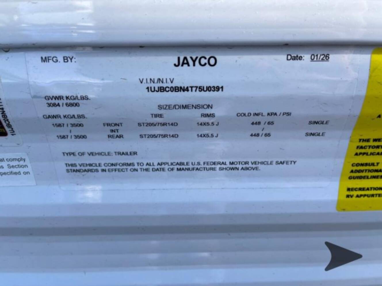 A photo of this 2026 Jayco Jay Flight SLX 260BHW