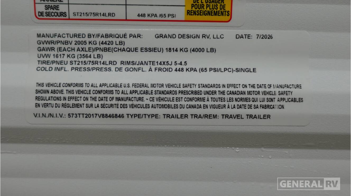 A photo of this 2027 Grand Design TRANSCEND-ONE 151RB
