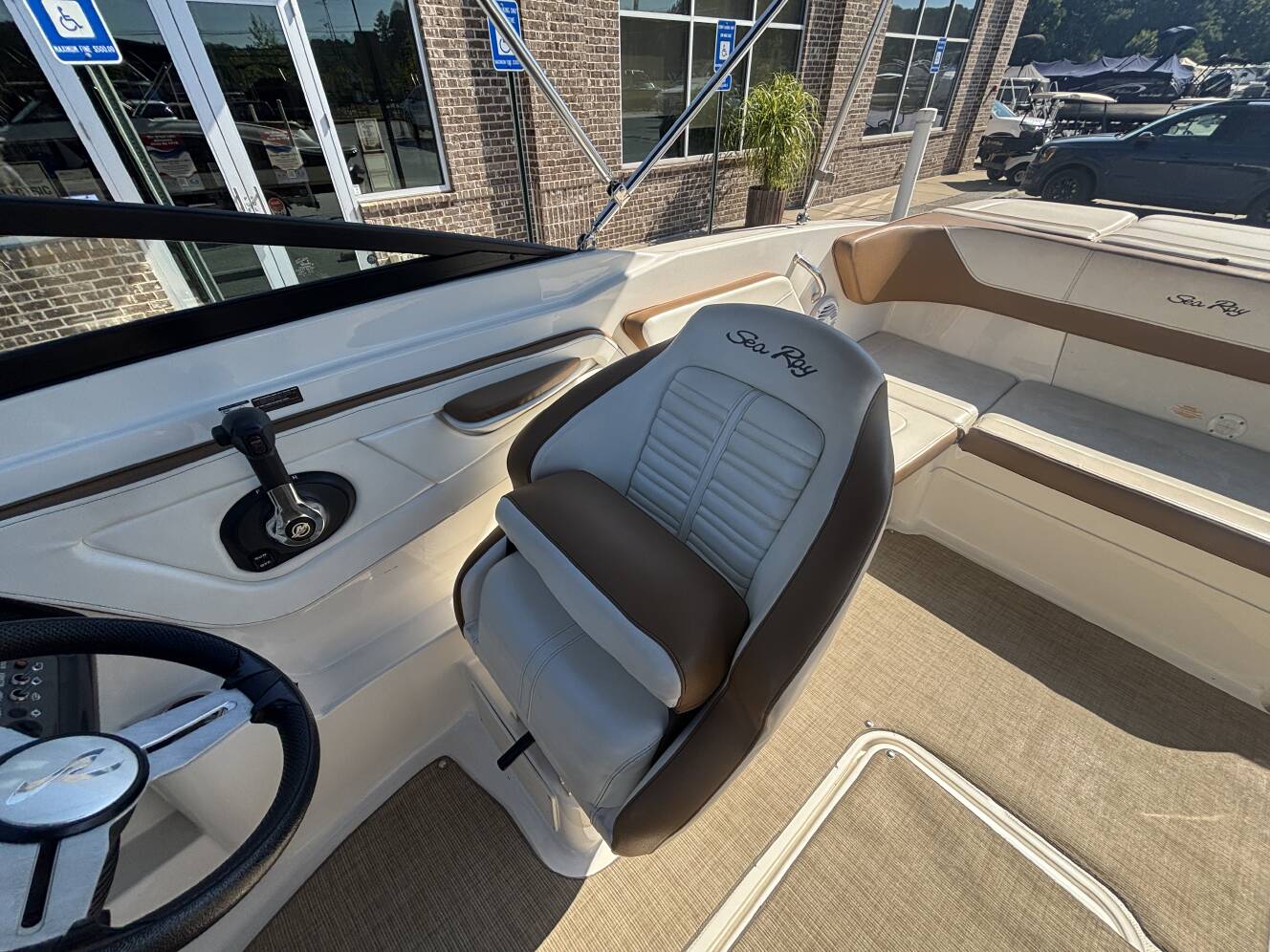 A photo of this 2018 Sea Ray 210 SPX w/MerCruiser 4.5L - 250HP Engine and Trailer
