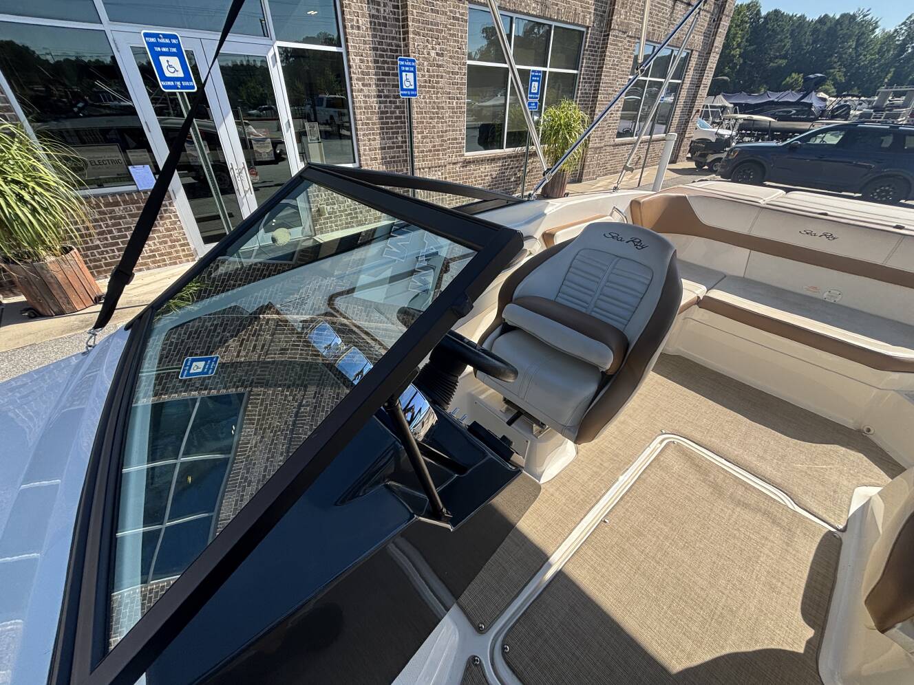 A photo of this 2018 Sea Ray 210 SPX w/MerCruiser 4.5L - 250HP Engine and Trailer
