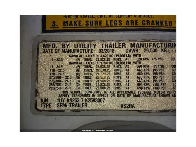 2019 Utility REEFER