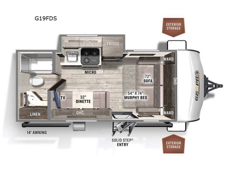 2023 Forest River Rv Rockwood GEO Pro G19FDS in turlock CA