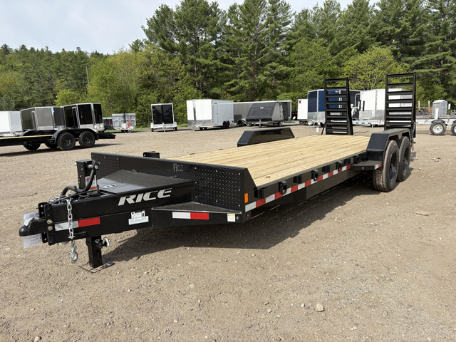 2026 RICE 7X14 14K Powder Coated Equipment Trailer W/D-Rings in Turner, ME