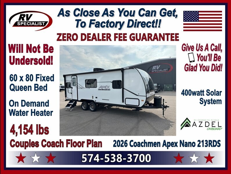 2026 Coachmen Apex Nano 213RDS in goshen IN