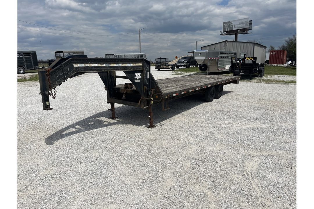 2001 PJ Trailers 102x24 GN Straight Deck w/ Slide Out Ramps/ New Tires in Rogersville, MO