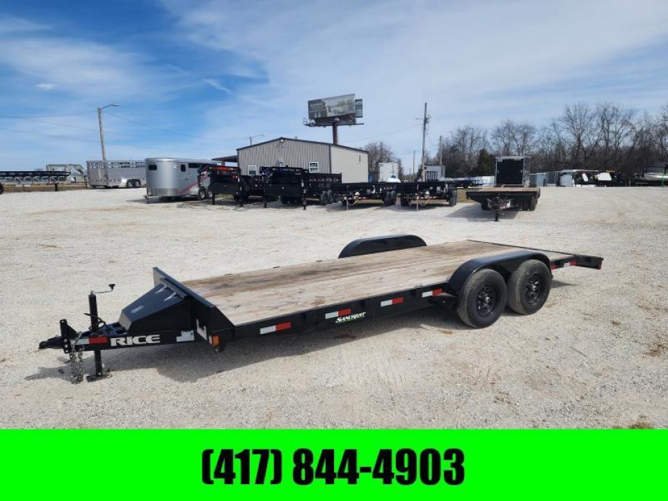 2023 Rice Trailers 82x20 Tandem 10K Carhauler w/ Slide In Ramps in Rogersville, MO
