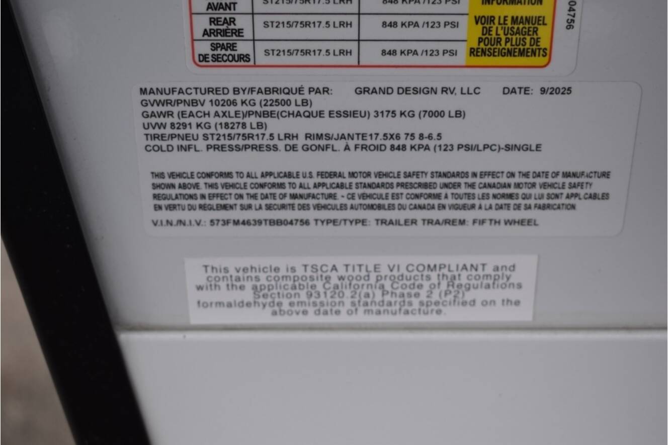 A photo of this 2026 Grand Design Momentum M-CLASS 395MS