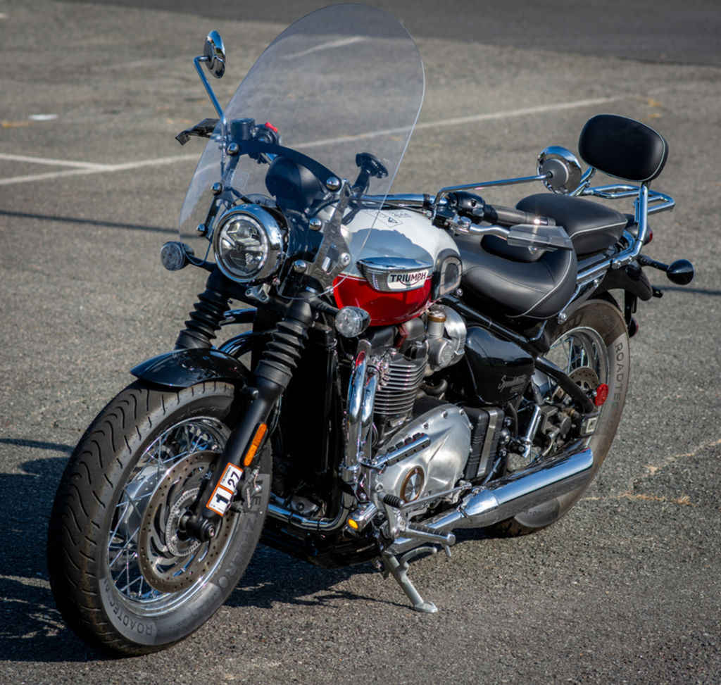 2025 Triumph Bonneville Speedmaster Snowdonia / Cranberry Red BASE in Richmond, VA