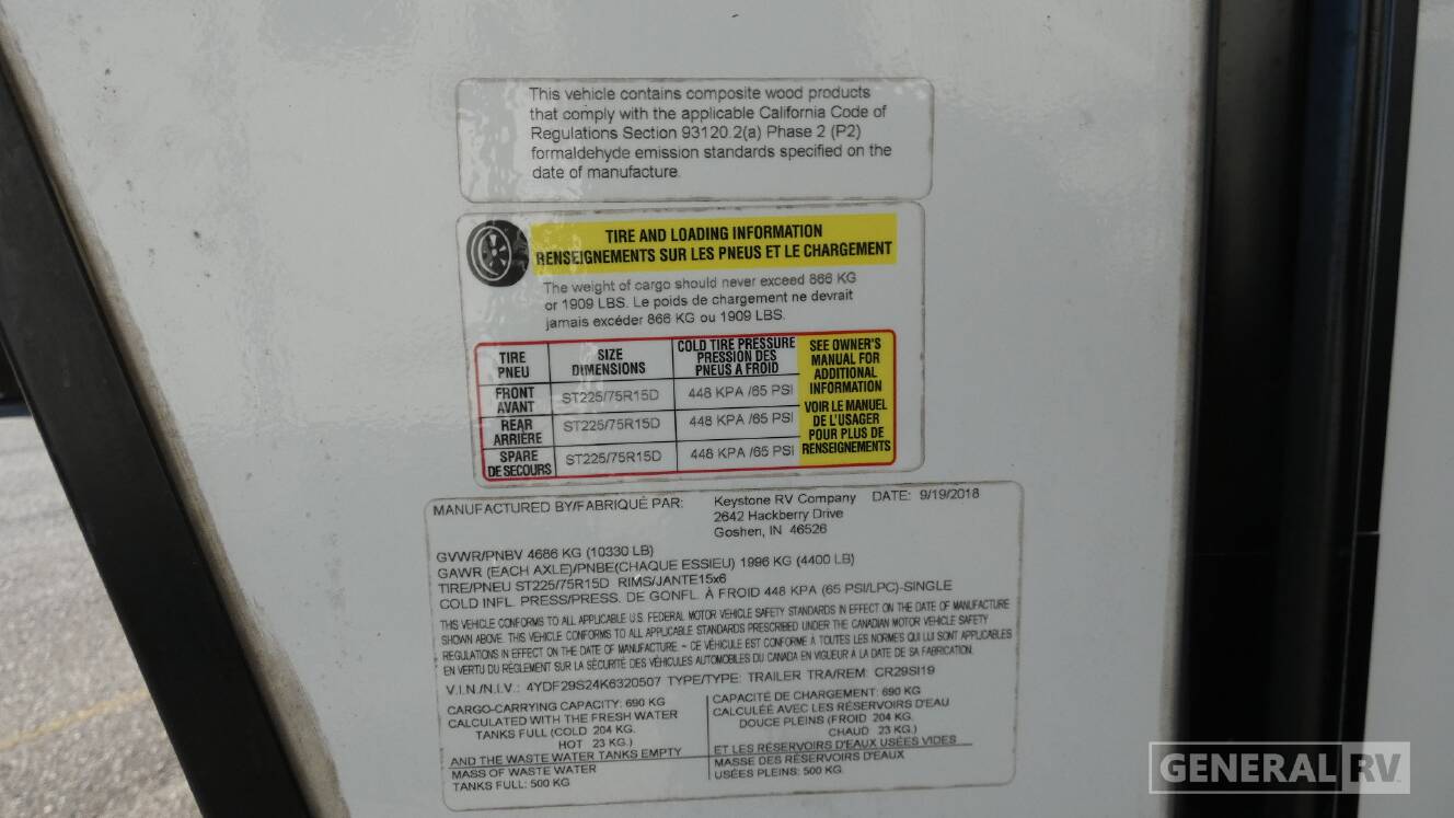 A photo of this 2019 Crossroads Rv CRUISER AIRE 29SI