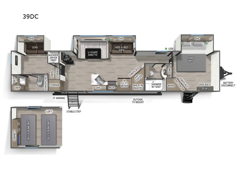 2026 Forest River Rv Cherokee Timberwolf 39DC in bunker hill IN