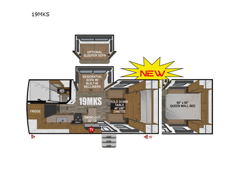 2027 Outdoors Rv Creek Side Mountain Series 19MKS in roy UT