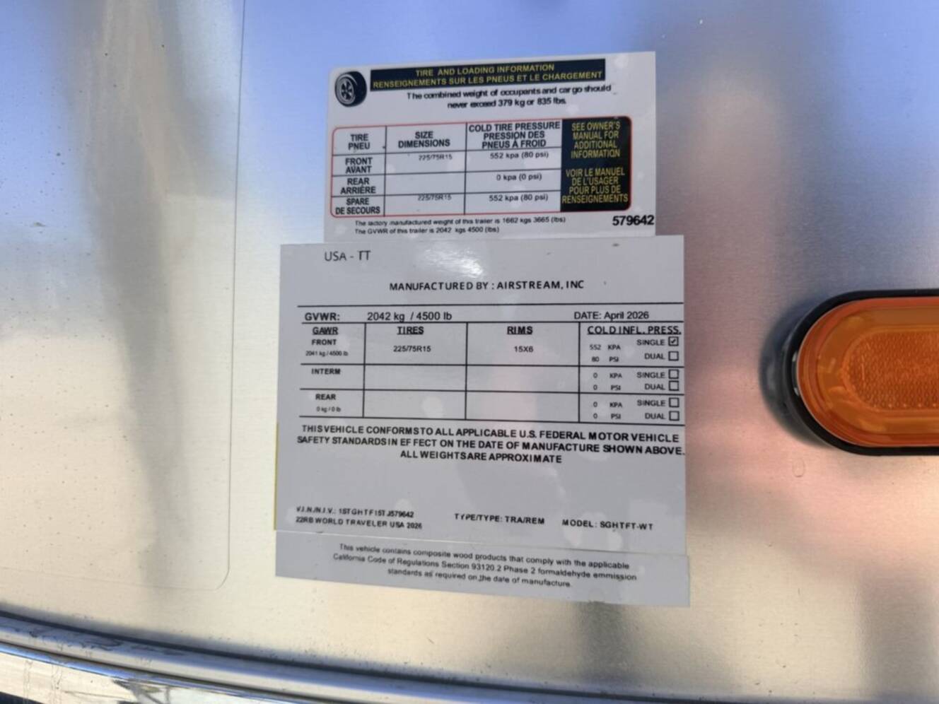 A photo of this 2026 Airstream World Traveler 22RB
