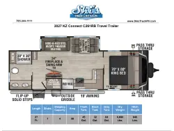 2027 KZ RV Connect C261RB