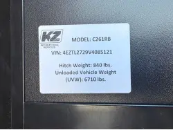 2027 KZ RV Connect C261RB