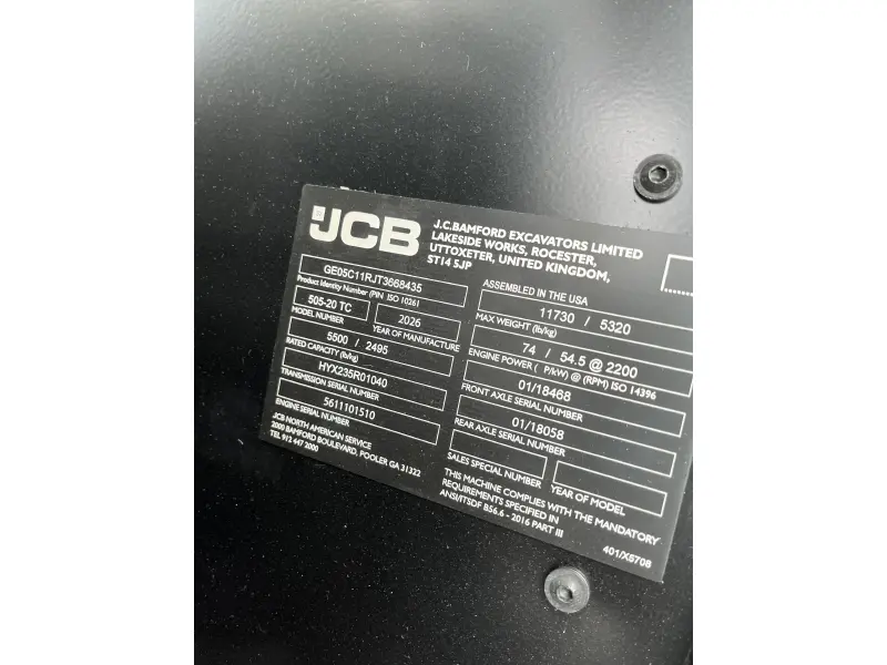 2026 JCB 505-20TC
