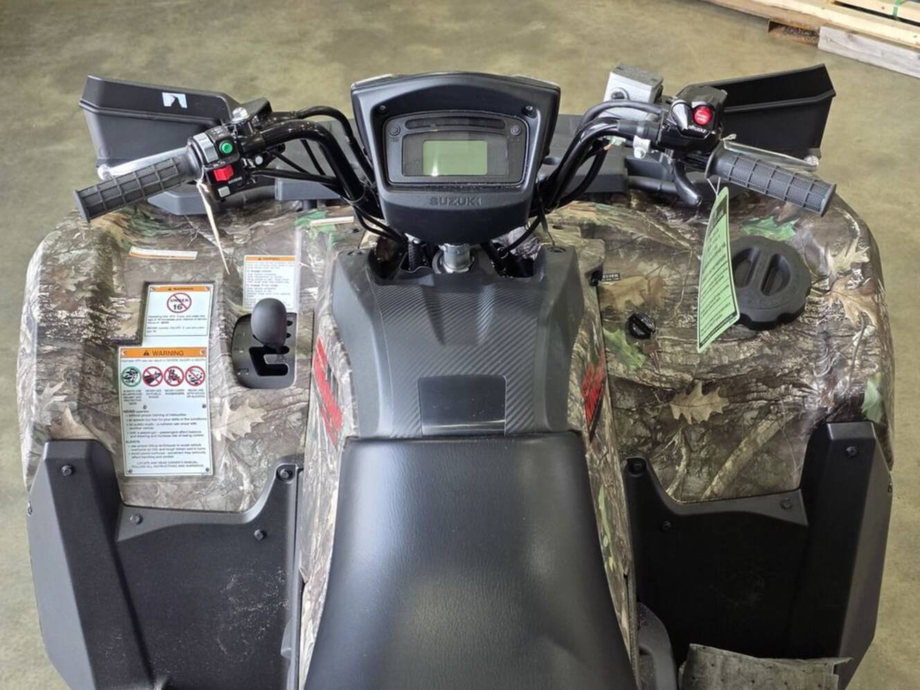 A photo of this 2025 Suzuki KingQuad 500AXi Power Steering SE Camo