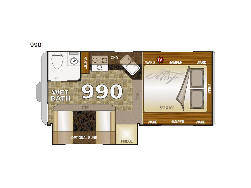 2018 Northwood Arctic Fox Camper 990 Wet Bath in missoula MT