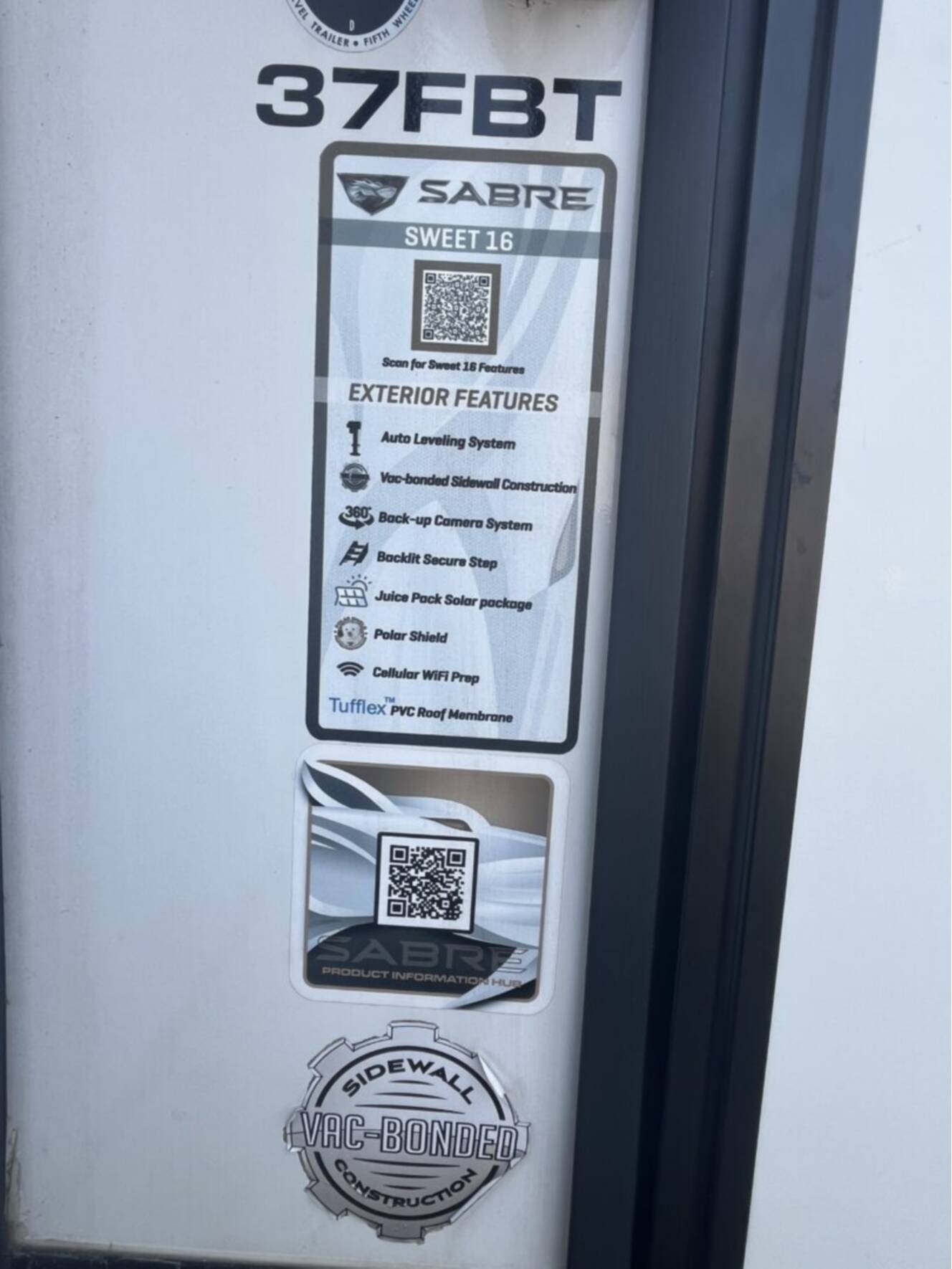 A photo of this 2022 Forest River SABRE 37FBT
