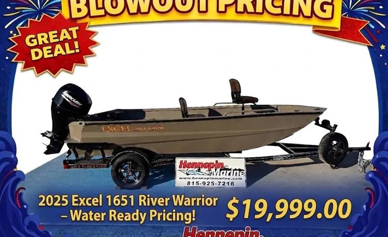 2025 Excel 1651 River Warrior in hennepin IL