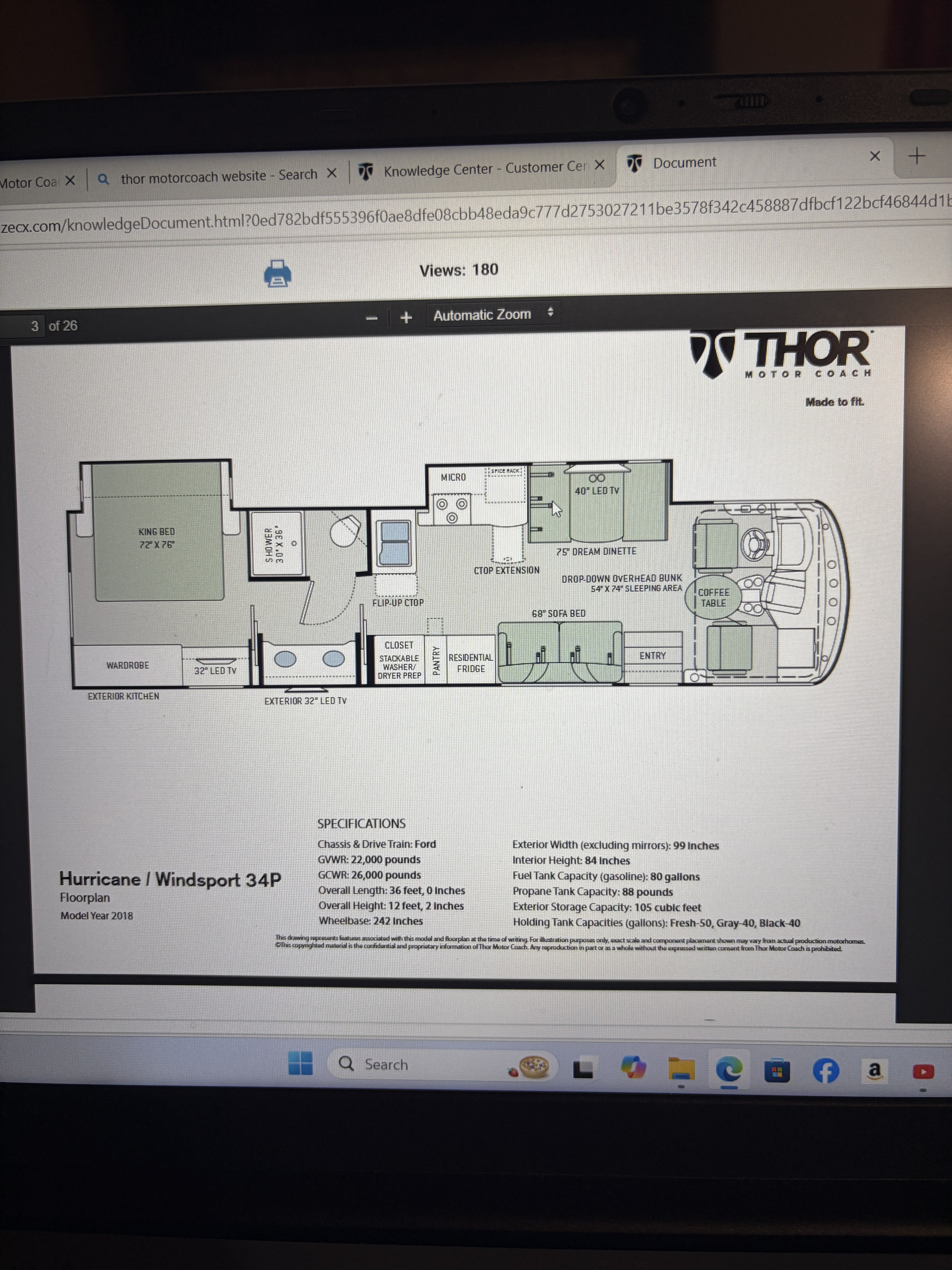 2018 Thor Motor Coach HURRICANE 34P in oklahoma city OK