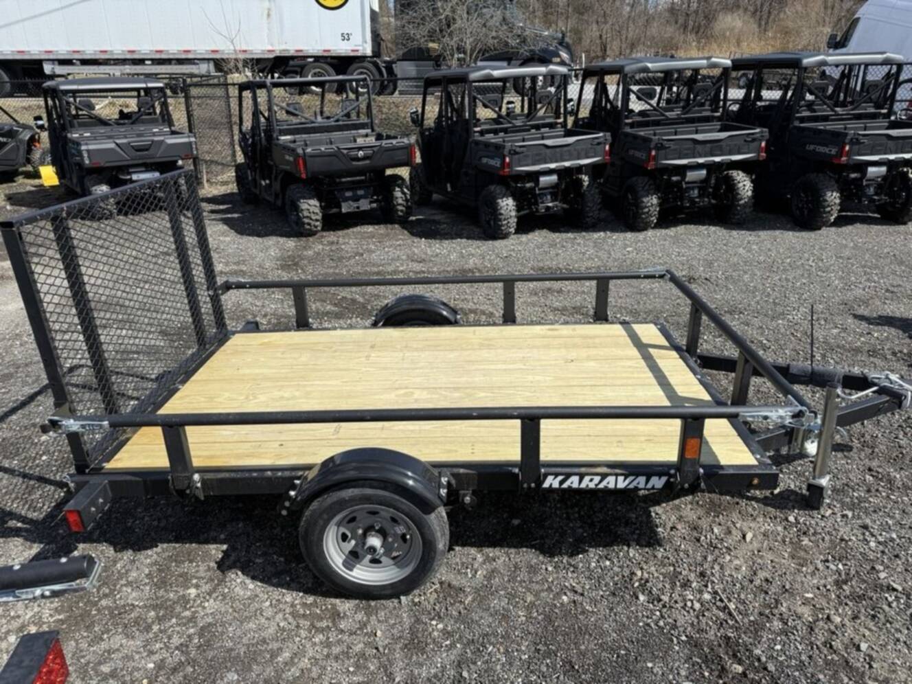 A photo of this 2026 Karavan Utility Light Trailers 5 x 8 ft. Steel w/ Slide Rail