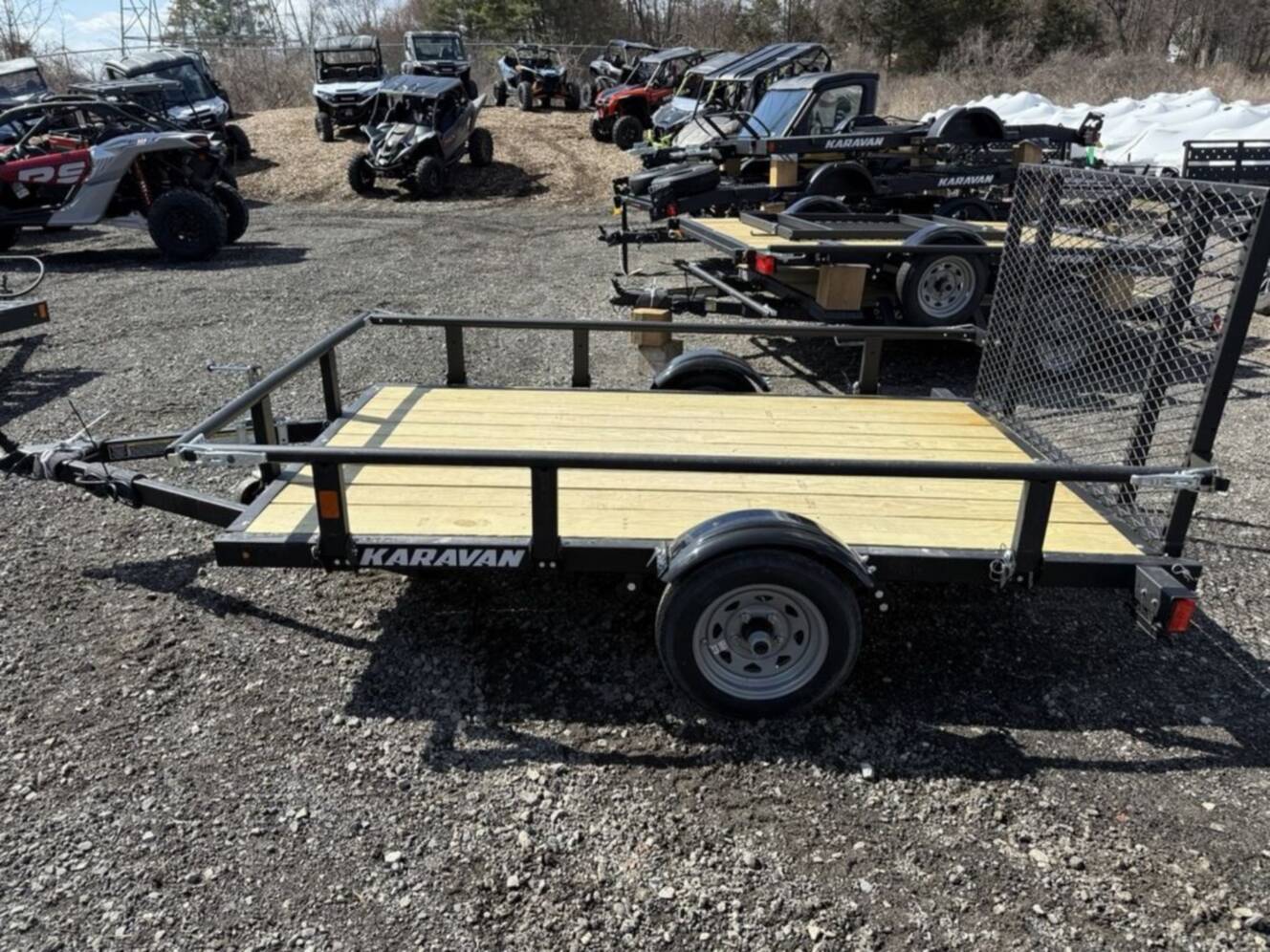 A photo of this 2026 Karavan Utility Light Trailers 5 x 8 ft. Steel w/ Slide Rail