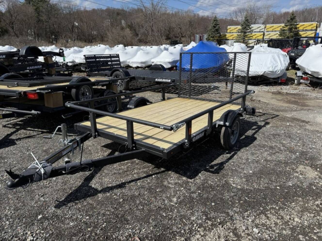 A photo of this 2026 Karavan Utility Light Trailers 5 x 8 ft. Steel w/ Slide Rail