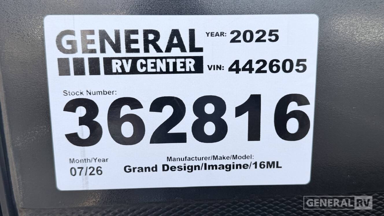 A photo of this 2025 Grand Design Imagine AIM 16ML