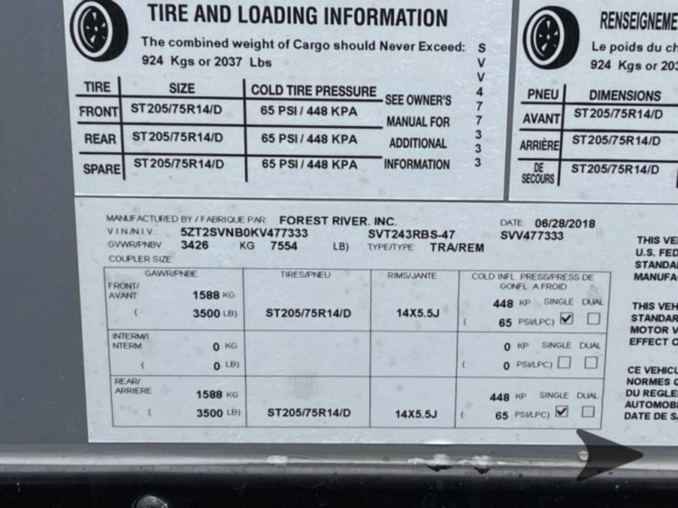 A photo of this 2019 Forest River Rv Surveyor 243RBS