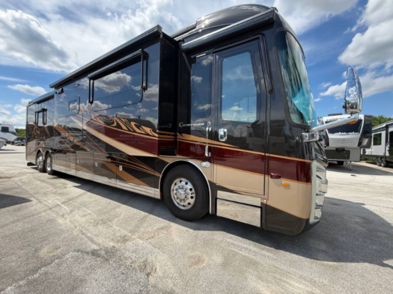 A photo of this 2021 Entegra Coach Cornerstone 45B