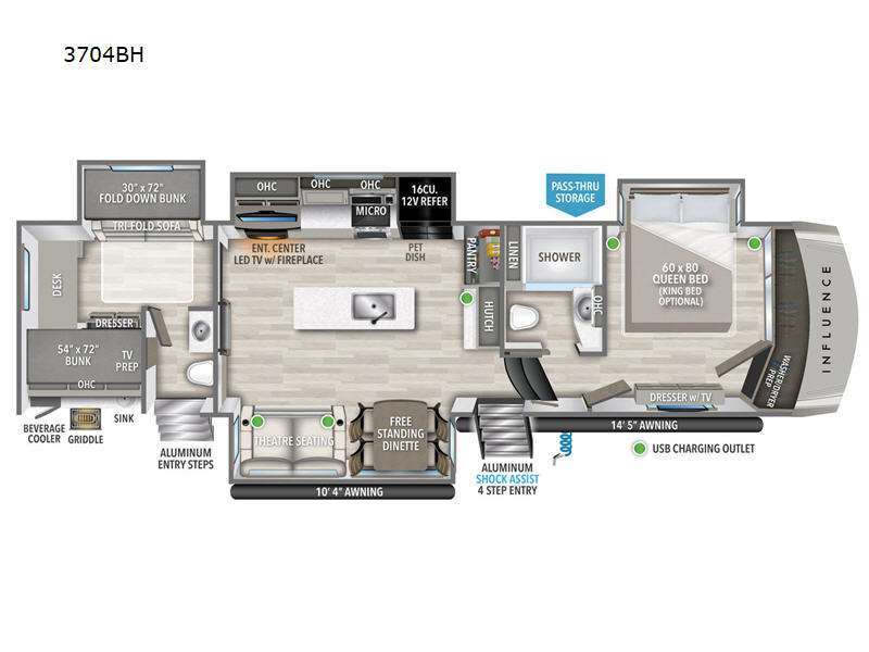 2024 Grand Design Influence 3704BH in sacramento CA