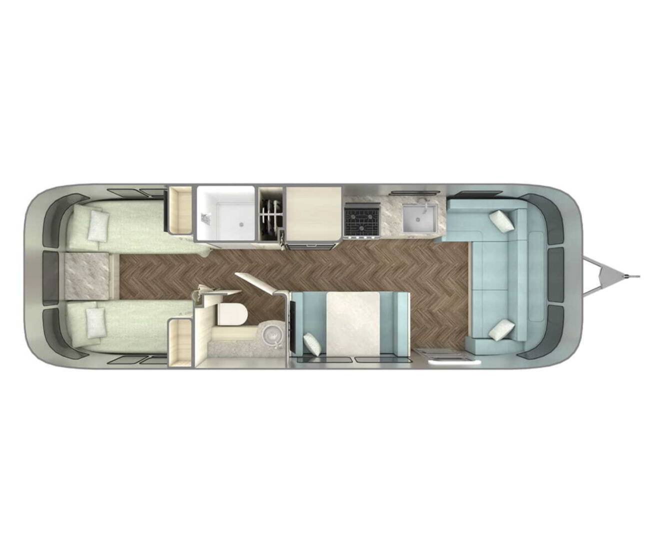 A photo of this 2024 Airstream International 28RB Twin