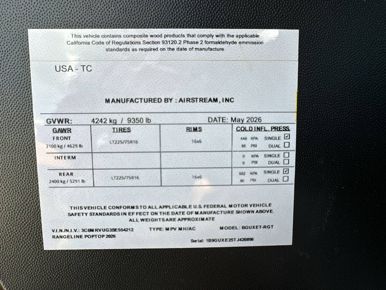 A photo of this 2026 Airstream Rangeline Rangeline