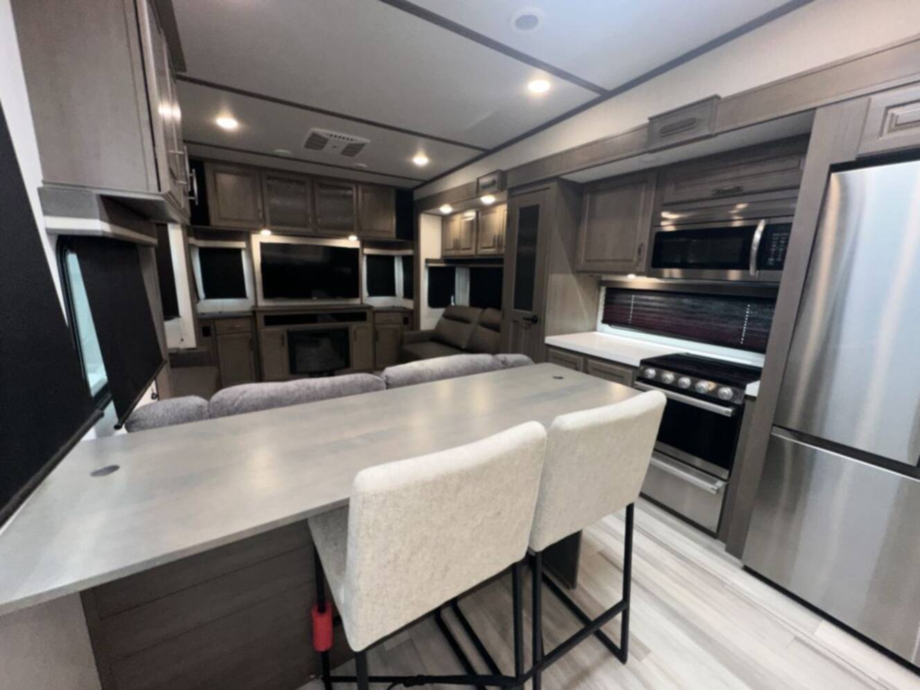 A photo of this 2023 Grand Design Solitude S-Class 3330RE-R