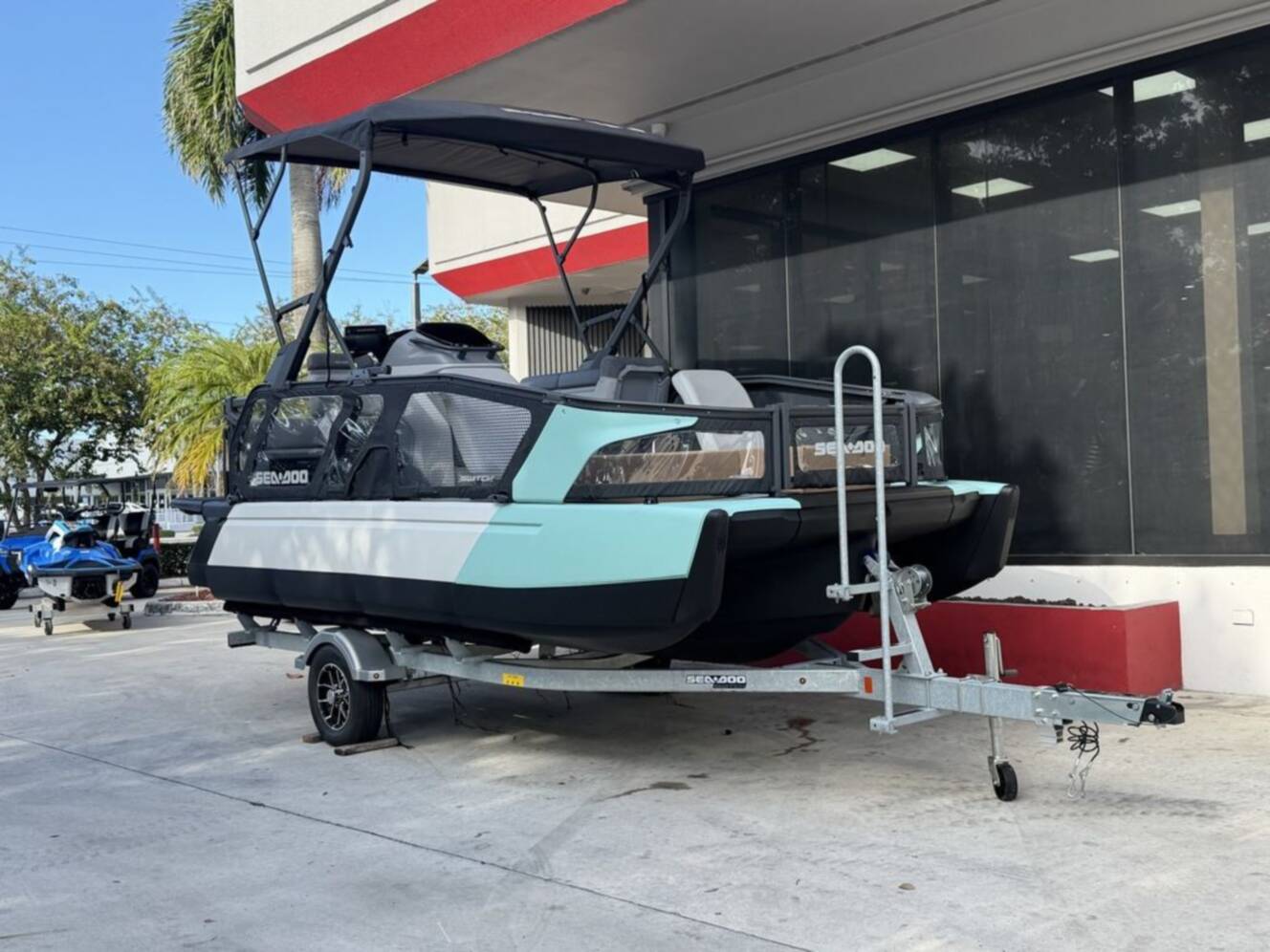 A photo of this 2026 Sea-Doo Switch Sport 18 - 300 hp Galvanized