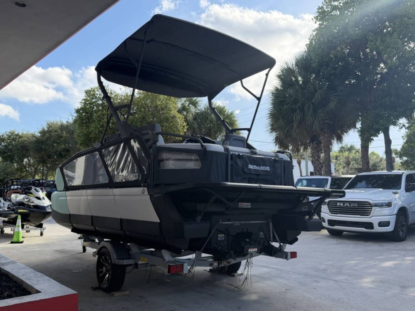 A photo of this 2026 Sea-Doo Switch Sport 18 - 300 hp Galvanized