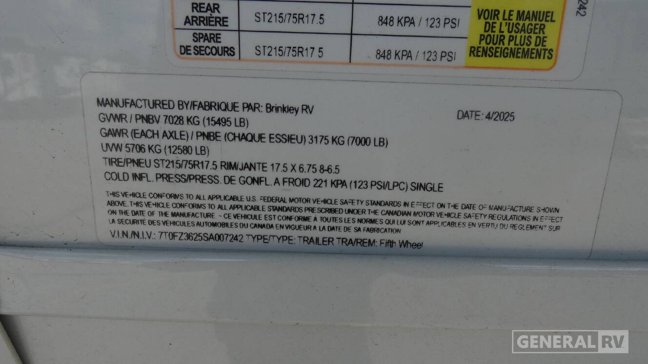 A photo of this 2025 Brinkley MODEL Z 3100
