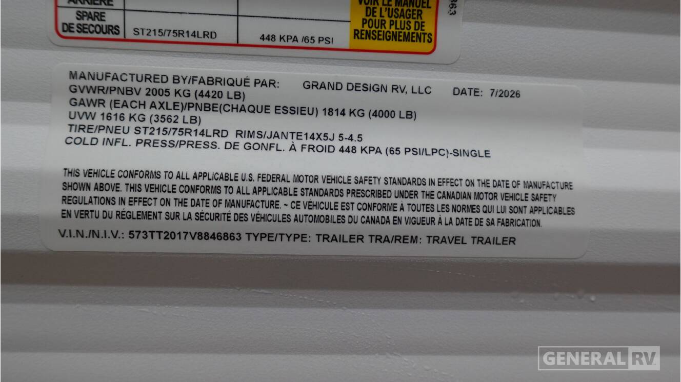 A photo of this 2027 Grand Design TRANSCEND-ONE 151RB