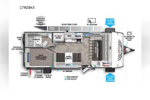 2022 Forest River Rv Wildwood FSX 179DBKX in hewitt TX