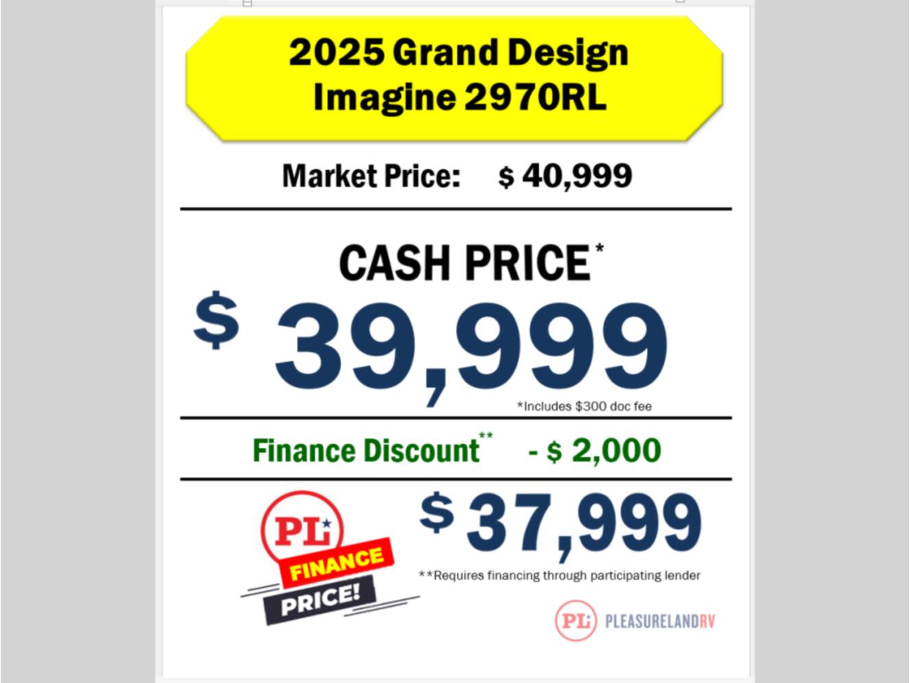 A photo of this 2025 Grand Design Imagine 2970RL