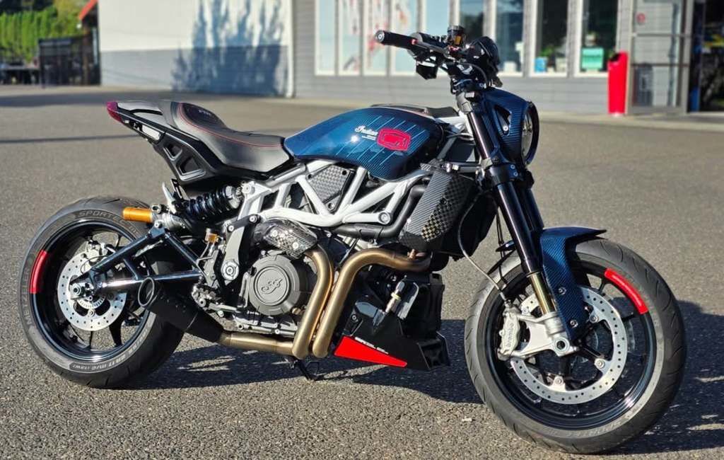 2024 Indian Motorcycle® FTR x 100% R Carbon Blue Candy Carbon X 100 R CARBON in Hillsboro, OR