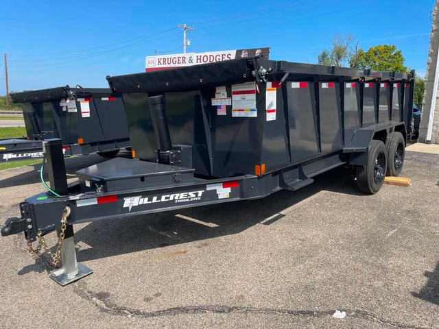 2027 HILLCREST TRAILERS 14K Dump 7'X16' 40" H.S 17600# GVWR (000833) in Frankfort, OH