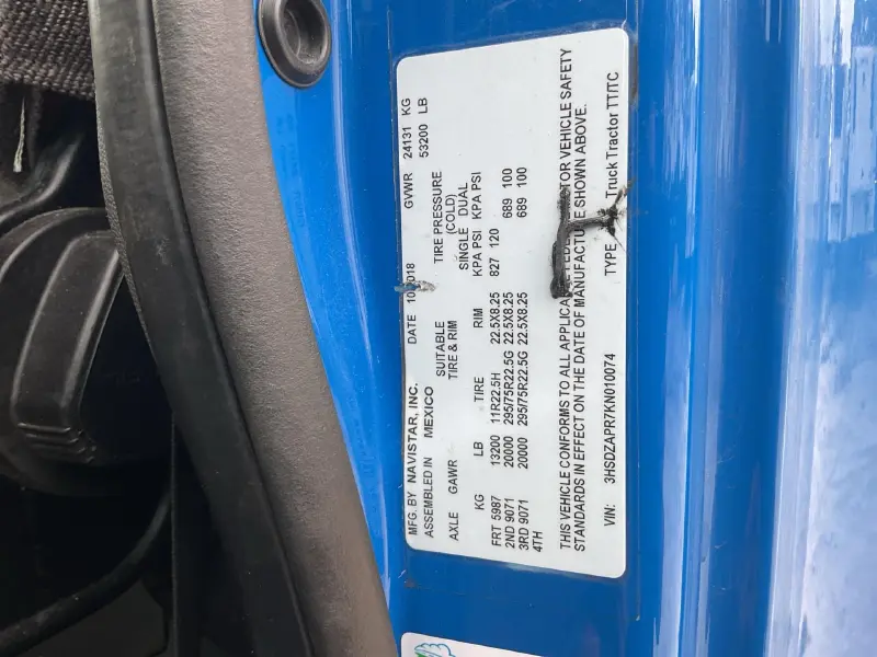 2019 INTERNATIONAL LT625